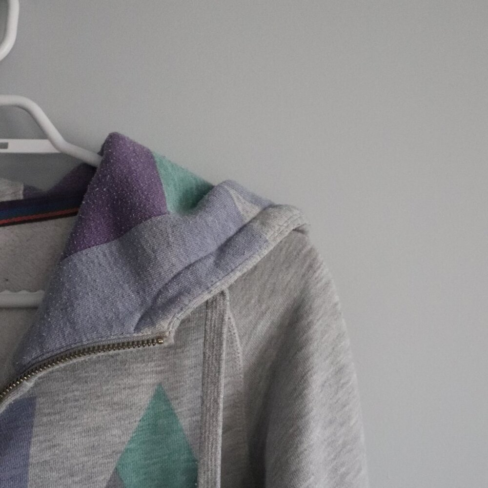Tna Womens Grey Sz M Full Zip Long Drawstring Comfy Hooded Fleece Sweater - Picture 6 of 14